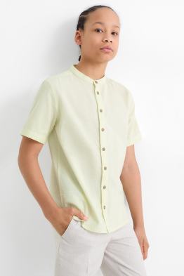 Hemd mit Leinen-Anteil