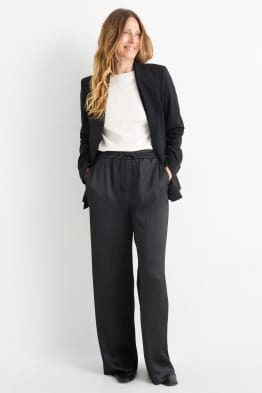 Pantalon de bureau - mid waist - wide leg