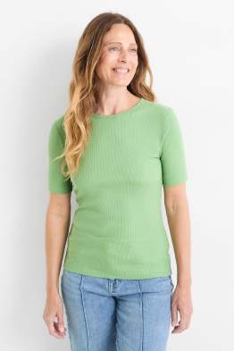 T-shirt - slim fit - ribstof