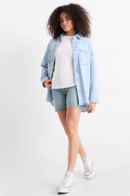 Jeans-Shorts - Mid Waist - Regular Fit