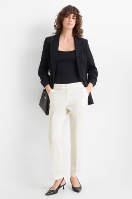 Stoffhose - Mid Waist - Slim Fit