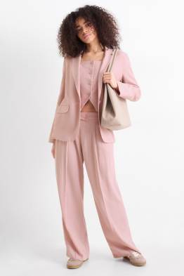 Plátěné kalhoty s lněným podílem - mid waist - loose fit