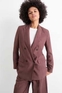 Business-Blazer mit Leinen-Anteil - Regular Fit