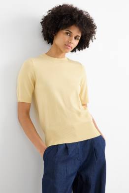 Strickpullover - kurzarm