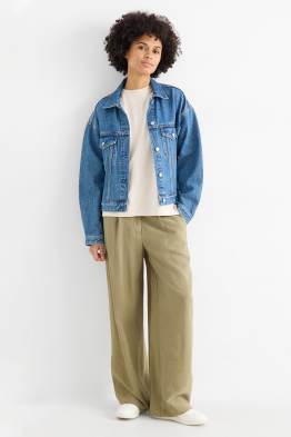 Stoffhose - High Waist - Wide Leg