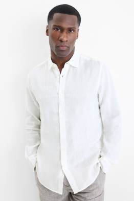 Chemise de lin - regular fit - col kent