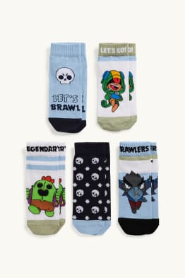 Lot de 5 paires - Brawl Stars - chaussettes à motif