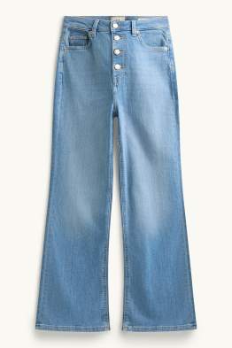 Crop Flared Jeans - High Waist