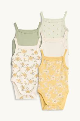 Multipack of 5 - floral - baby bodysuit