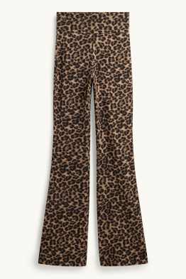 Flared Leggings - Leo-Print