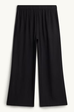 Pantalon en toile - mid waist - wide leg