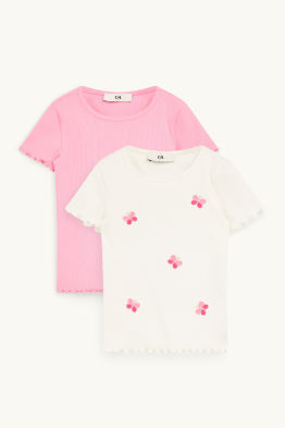 Multipack of 2 - butterfly - short sleeve T-shirt - ribbed