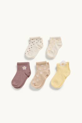 Lot de 5 paires - chaussettes bébé à motif