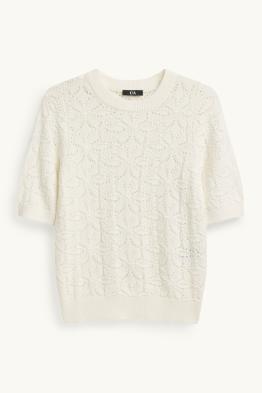 Knitted jumper - short sleeve