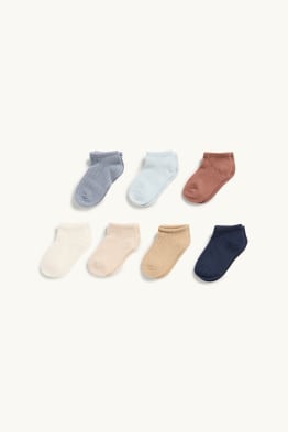 Lot de 7 paires - chaussettes bébé - côtelées