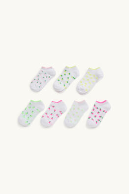 Lot de 7 paires - fruits - chaussettes à motif