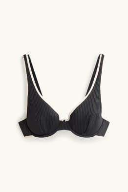 Underwire bikini top - ribbed