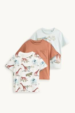 Multipack 3er - Wildtiere - Kurzarmshirt