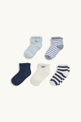 Lot de 5 paires - petits bateaux à voile - chaussettes bébé à motif