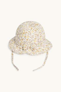 Kwiatek i cytryna - kapelusz niemowlęcy
