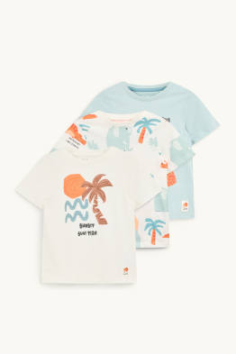 Multipack 3er - Palme und Wildiere - Kurzarmshirt