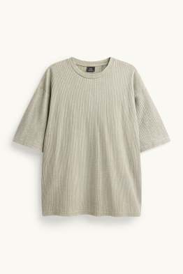 T-shirt - oversized - ribbed