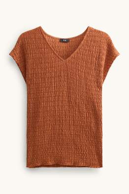 T-Shirt mit V-Ausschnitt - Regular FIt