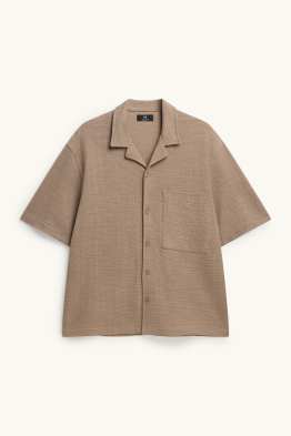 Chemise - relaxed fit - col à revers - texturé