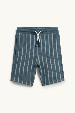 Szorty bermudy - w paski - z fakturą