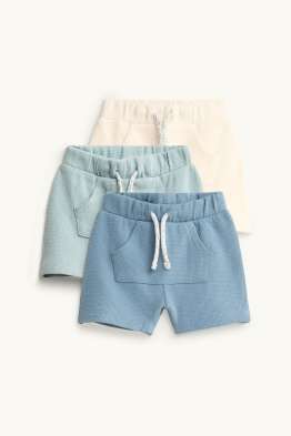 Set van 3 - babyshort - met structuur