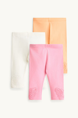 Paquet de 3 - papallones - leggings - acanalats