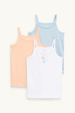 Confezione da 3 - fiore - canotta