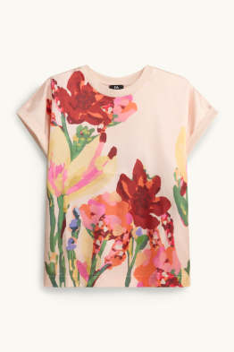 T-Shirt - Regular Fit - geblümt