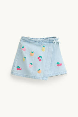 Fruits - jupe short - aspect jean