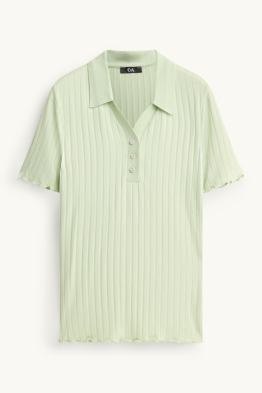 Polo - regular fit - finition côtelée