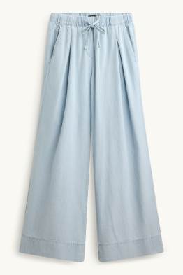 Stoffhose - Mid Waist - Palazzo