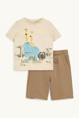 Dieren - set - T-shirt en sweatshort
