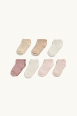 Lot de 7 paires - chaussettes bébé - finition texturée