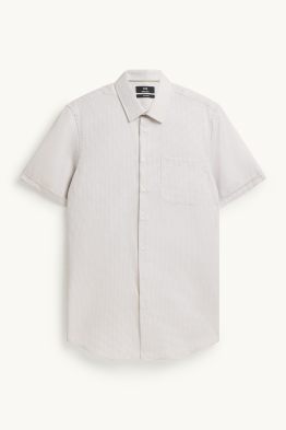 Camicia - regular fit - collo all’italiana - senza necessità di stiratura - fantasia