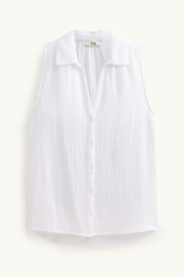 Bluză fără mâneci - structurată