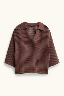 Strickpullover - kurzarm