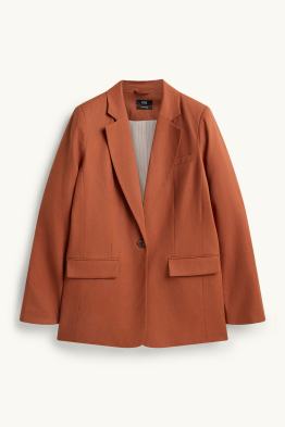 Business-blazer met linnengehalte - regular fit