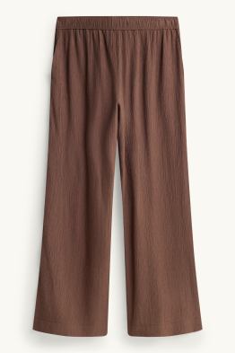 Pantalon - mid waist - wide leg