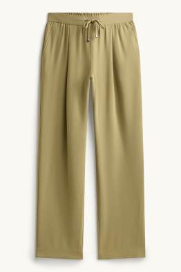 Pantalon en toile - mid waist - tapered leg