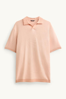 Polo en maille - relaxed fit - texturé