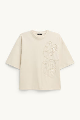 T-Shirt - Regular Fit - Glanz-Effekt