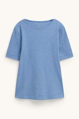 T-Shirt - Slim Fit - gerippt