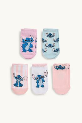 Lot de 5 paires - Lilo et Stitch - socquettes de sport à motif