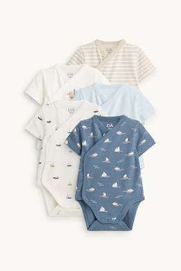 Lot de 5 - voilier et ours en peluche - bodys bébé