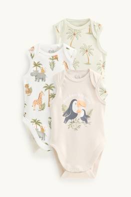 Multipack 3er - Dschungel - Baby-Body